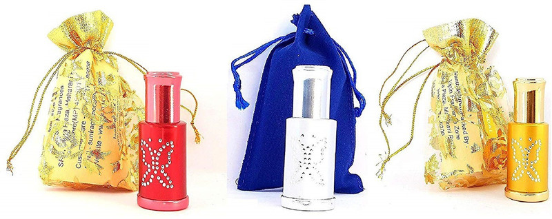 sun fragrances Ruh-E-Gulab Attar, Holy Sandal Attar and Aseel Floral Attar(Rose)