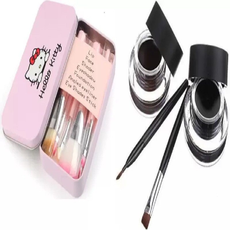 hich Eye Liner Black Brown and Hello Kitty Make Up Brush Set(2 Items in the set)