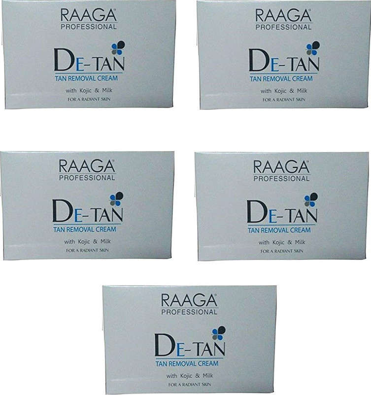 raaga Professional De-Tan, Tan Removal Cream (Pack of 5)(450 g)
