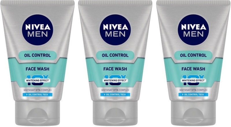 Nivea Men Oil control Face wash- Pack of 3 Face Wash  (300 g)