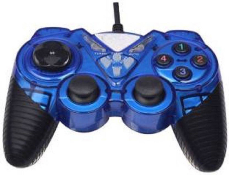 compgravit 7487-2V USB GAMEPAD With 2 Way Vibration / Shock Function Joystick (Red, Blue, For PC, Mac OS)  Joystick(Multicolor, For Mac OS)