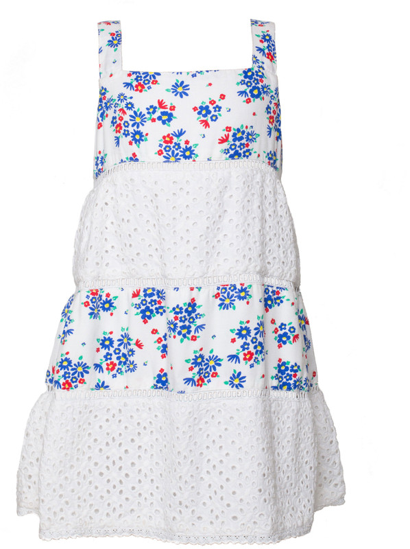 kidko Girls Midi/Knee Length Casual Dress(Blue, Sleeveless)