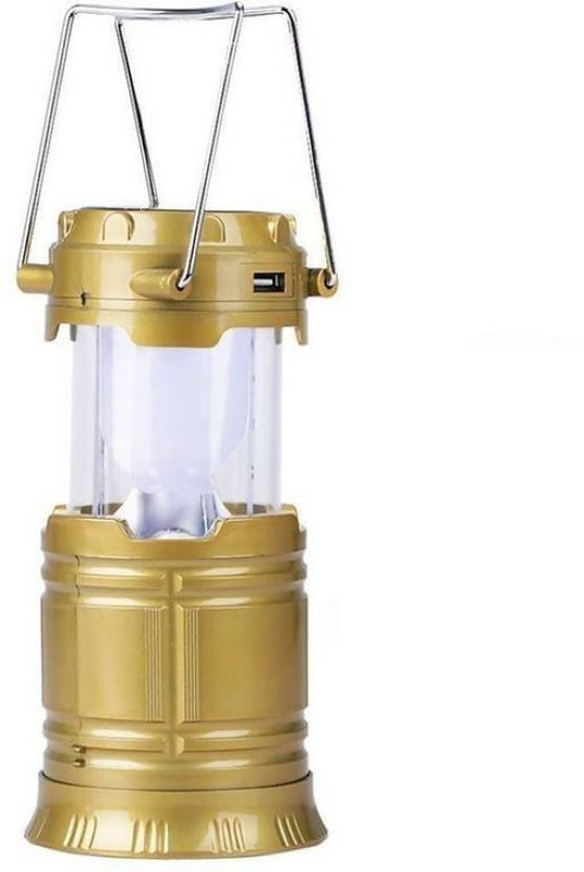 tronomy LED Solar Emergency Light Bulb (Lantern), Travel Camping Lantern Suitable with all Android or Iphone Devices Gold Plastic Table Lantern(18 cm X 14 cm, Pack of 1)