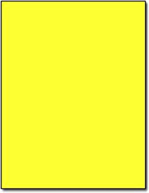 emm emm ST1 Pack of 25 A4 Lemon /Yellow Gum/Self Adhesive Fluorescent Sheets (1 Label Per Sheet) Paper Label(Lemon or Yellow)