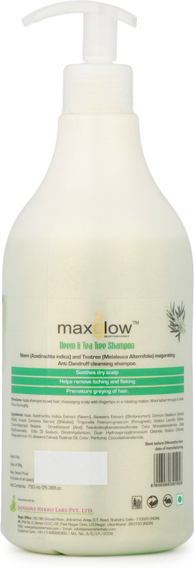 maxglow NEEM & TEA TREE SHAMPOO(750 ml)