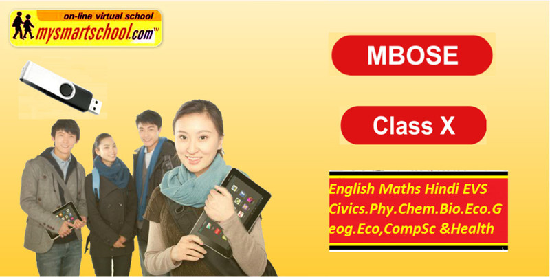 mysmartschool Class-X-MBOSE_Syllabii-USB Pendrive_Course-Ver2.0 English,Mathematics,Physics,Chemistry,Biology ,History ,Comp.Sc,Health , Hindi ,Geography,Economics And Pol.Science.with FUN ,Songs & Plenty of FUNSHEETS.All/each Lessons are Interactive Multimedia/Video Lessons with multiple Questions 