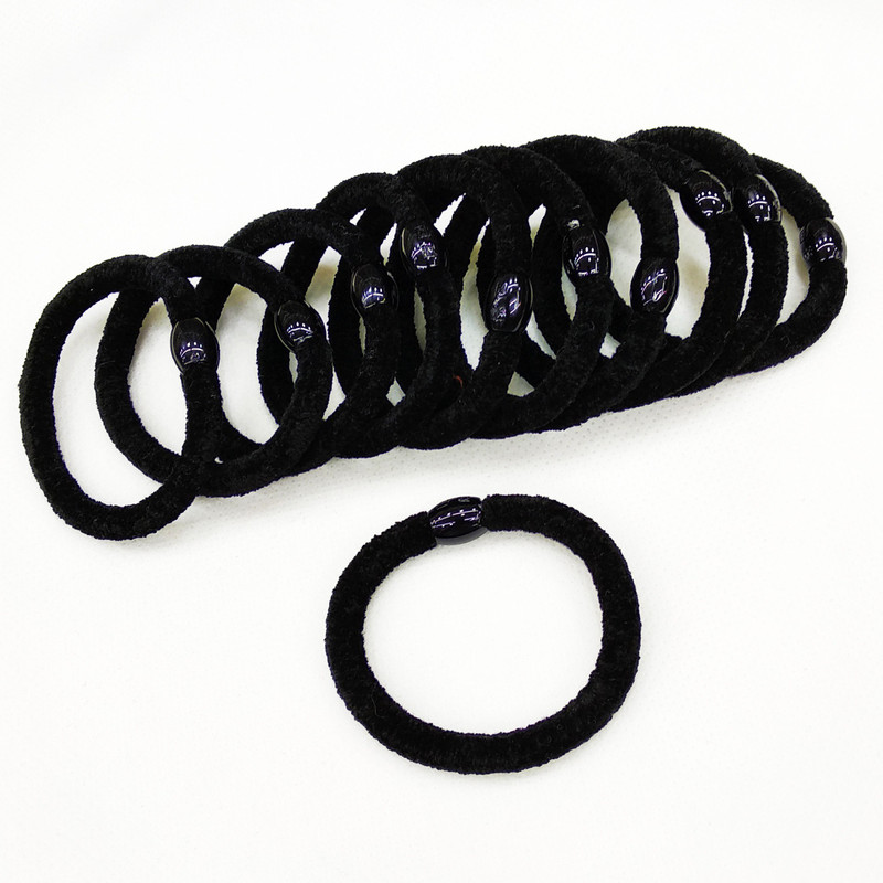 fairytale premium velvet Ponytail Hair Rubber Band Holder. Rubber Band(Black)