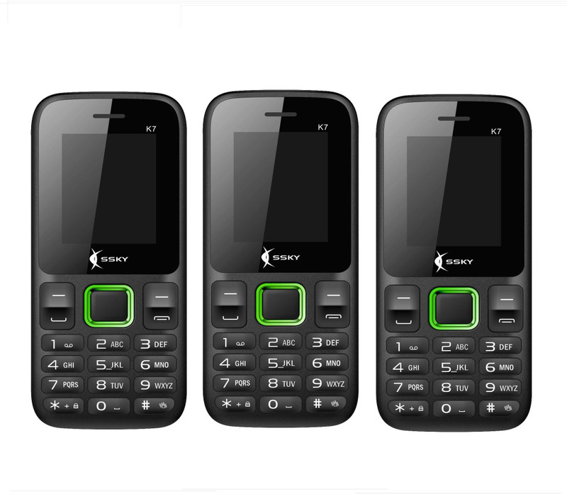 Ssky K7 Combo of Three Mobiles(Black&Green) Ssky K7 Combo of Three Mobiles(Black&Green)