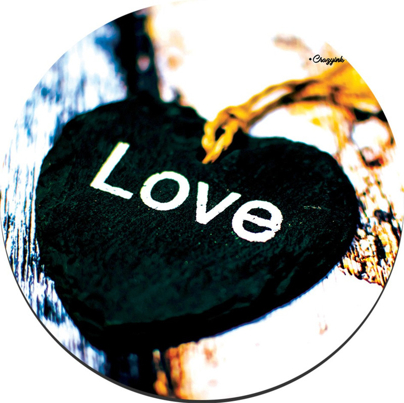CRAZYINK MPADROUND-Love Pendant Mousepad(Multicolor)