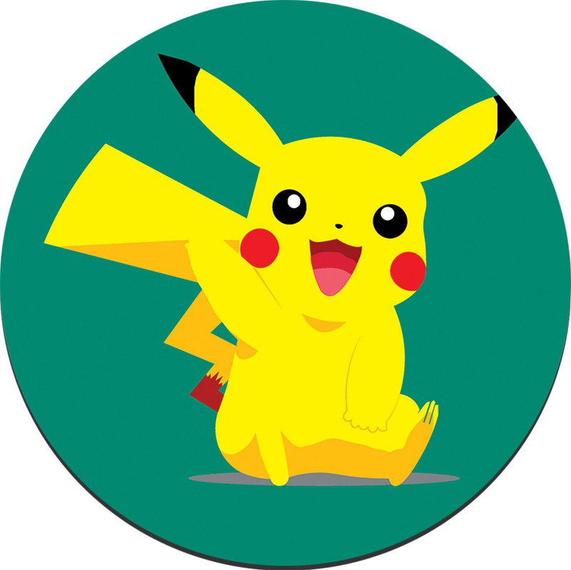CRAZYINK MPADROUND-Yellow Cute Character Mousepad(Multicolor)
