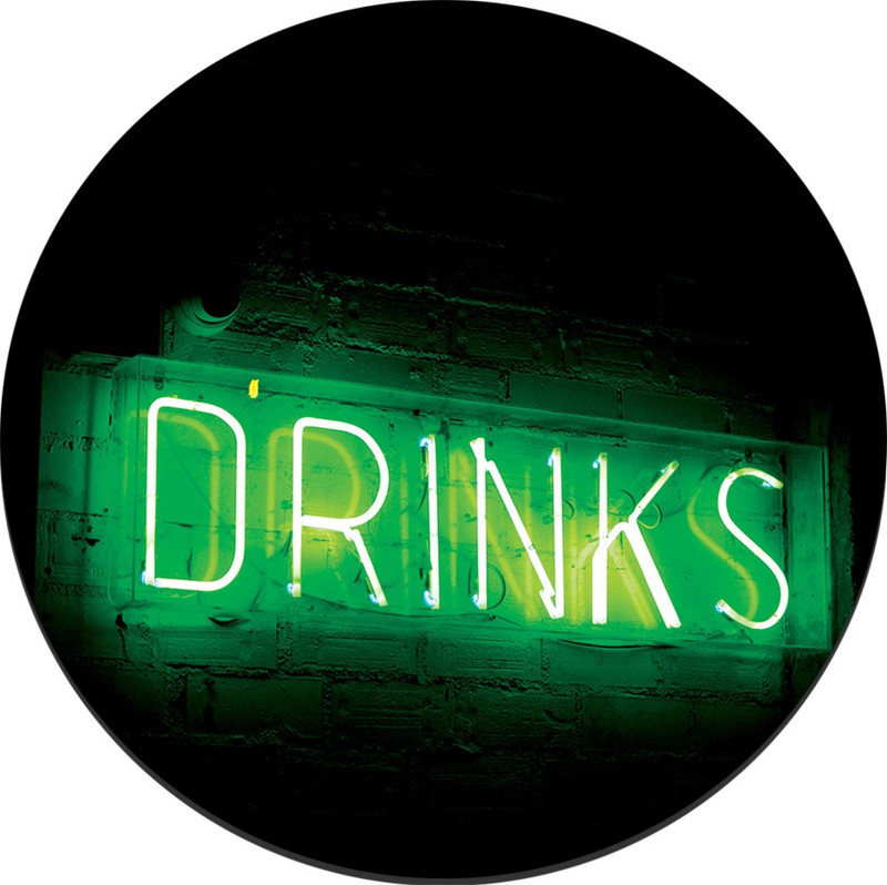 CRAZYINK MPADROUND-Drinks Glow Mousepad(Multicolor)