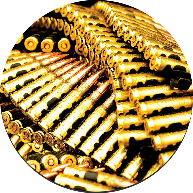 CRAZYINK MPADROUND-Bullets Mousepad(Multicolor)