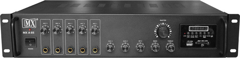 MX 1 85 Watts Professional High Power Amplifier with Digital Media Player, USB and Bluetooth With Handle A-85 85 W AV Power Amplifier(Black)