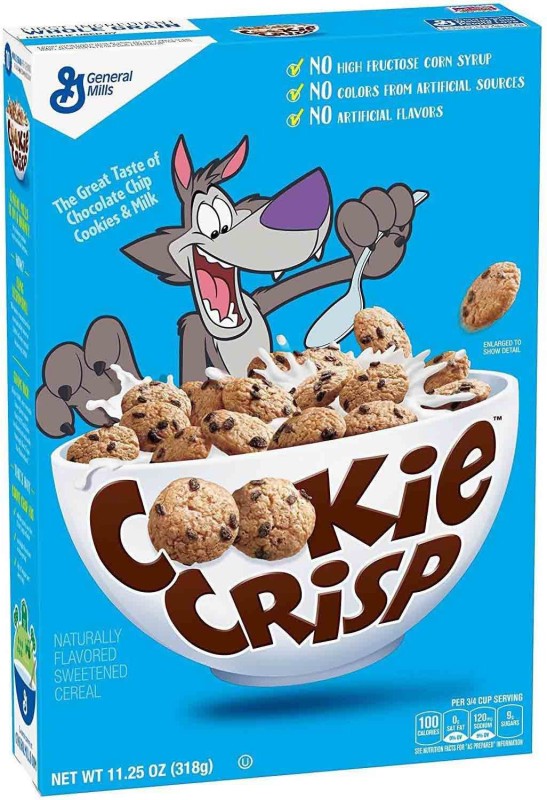 General Mills Cookie Crisp Chocolate Chip Flavored Cereal - 318g (11.25oz)(318 g, Box)