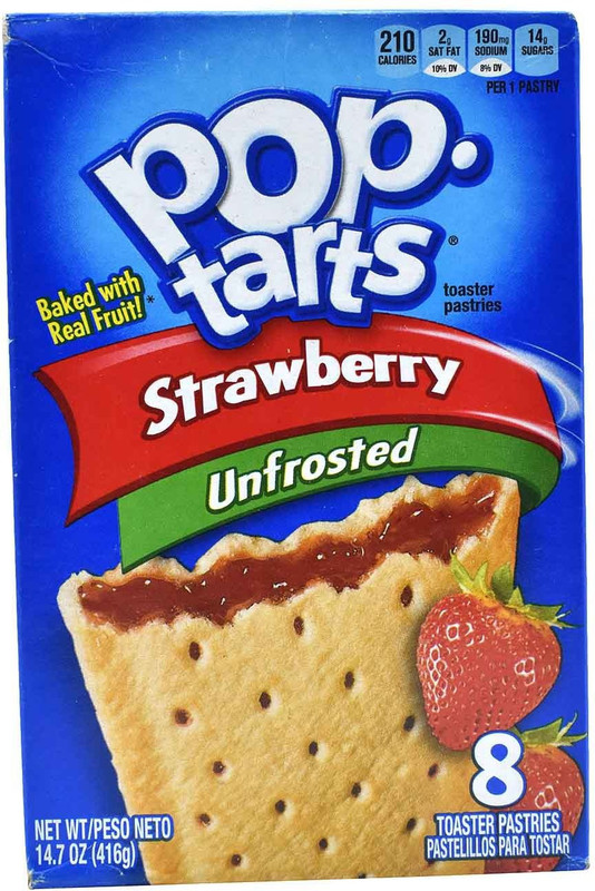 Pop Tarts Toaster Pastries, Strawberry Unfrosted, 8 pack - 416g(416 g, Box)