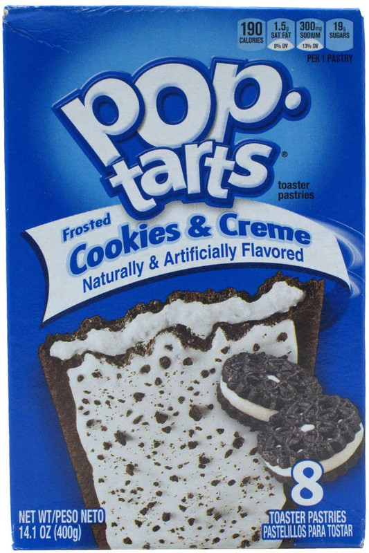 Pop Tarts Toaster Pastries, Frosted Cookies & Creme, 8 pack - 400g(400 g, Box)