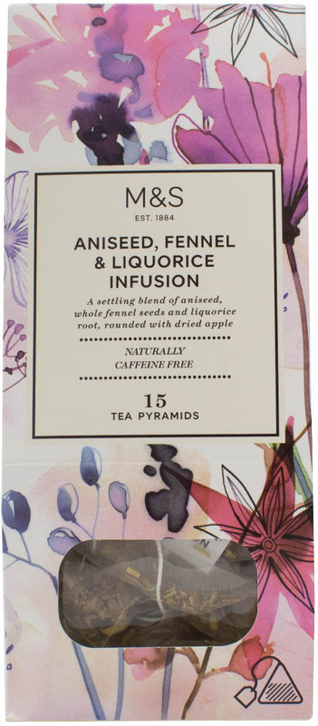 Mark & Spencer Aniseed, Fennell & Liquorice Infusion, 15 tea pyramids - 37.5g Fennel Infusion Tea Box(37.5 g)