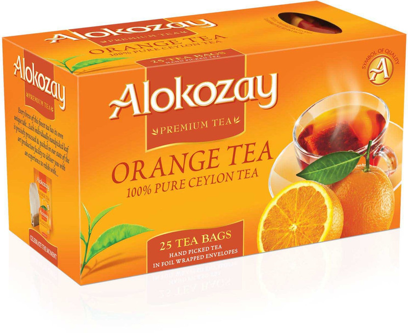Alokozay Premium Tea, Orange Tea, 25 Tea Bags - 50g Orange Black Tea Bags Box(50 g)