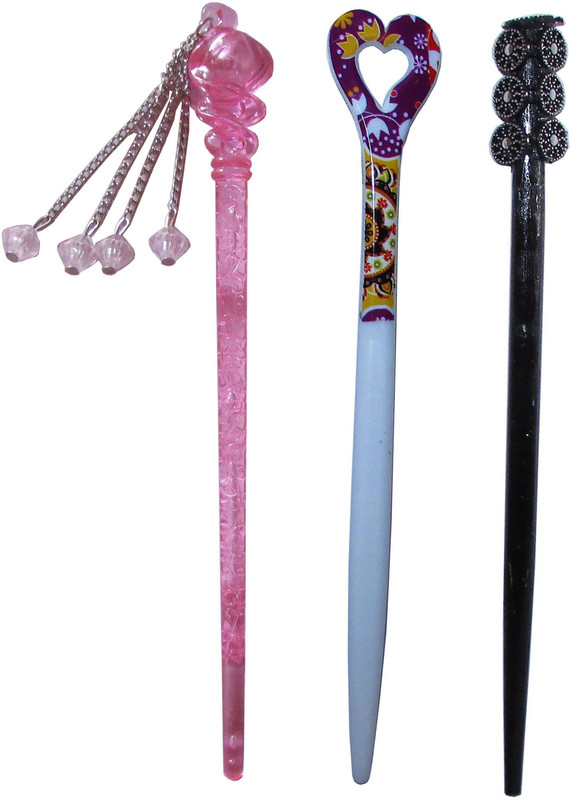 extol Combo of Multi Color Juda Sticks Bun Stick(Multicolor)