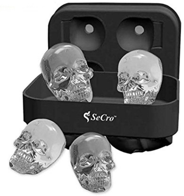 secro Skull Black Silicone Ice Ball Maker(Pack of 1)