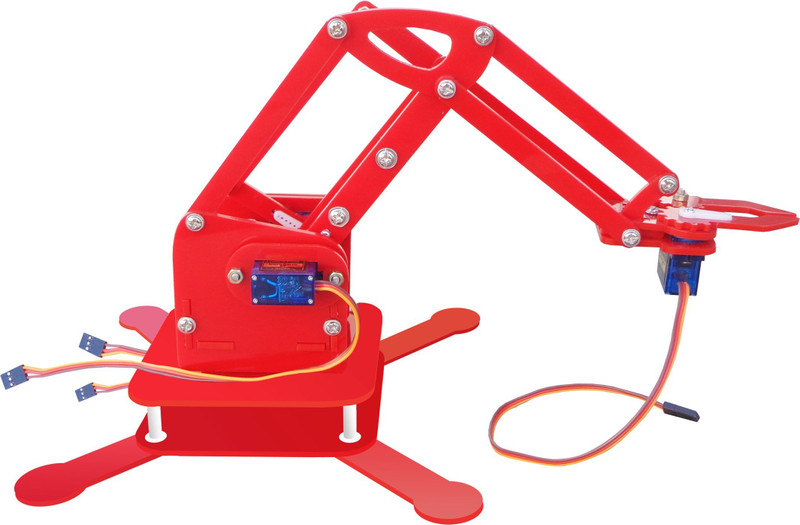 Kit4Curious Curious Arm Arduino compatible Smart robotic arm with 4 Servo(Red)
