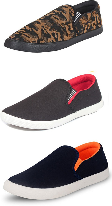SCATCHITE Slip On Sneakers For Men(Multicolor)