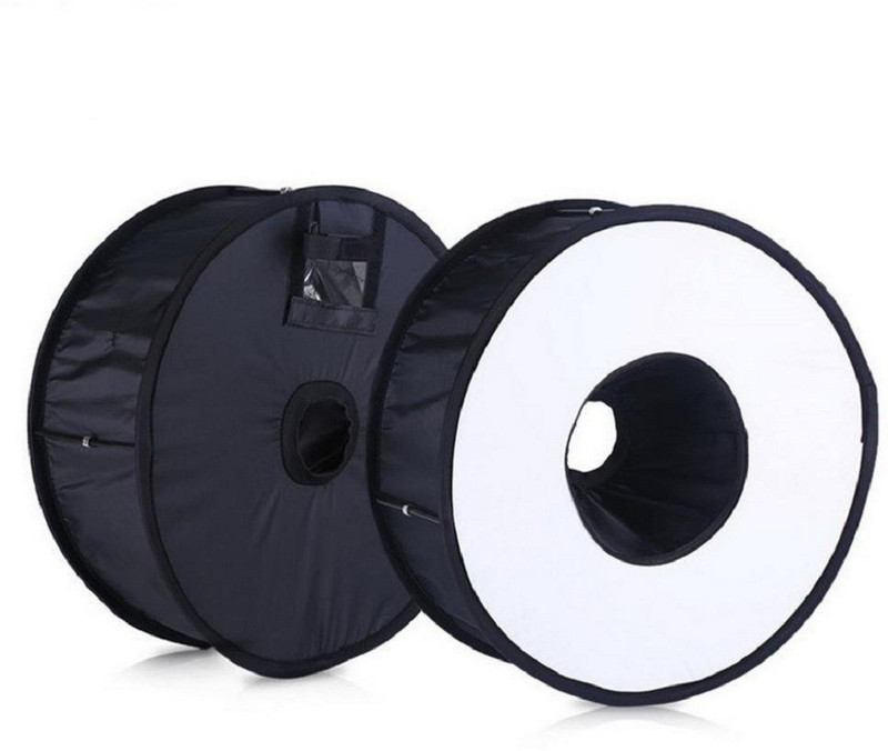 Powerpak 45cm Round Universal Collapsible Magnetic Ring Flash Diffuser Soft Box for Speedlite Flashlight for Macro and Portrait Photography Octagonal Softbox(20 cm x 25 cm)