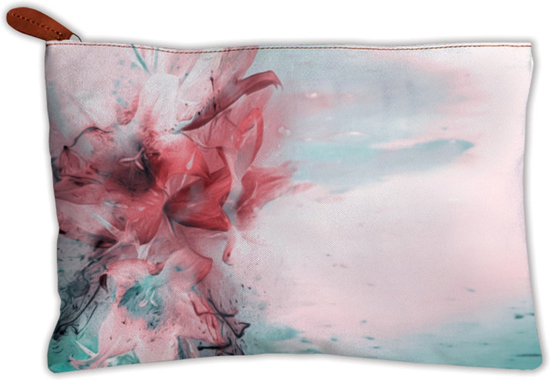 khirki Codi Canvas Zipper Pouch-Design-08(Pink)