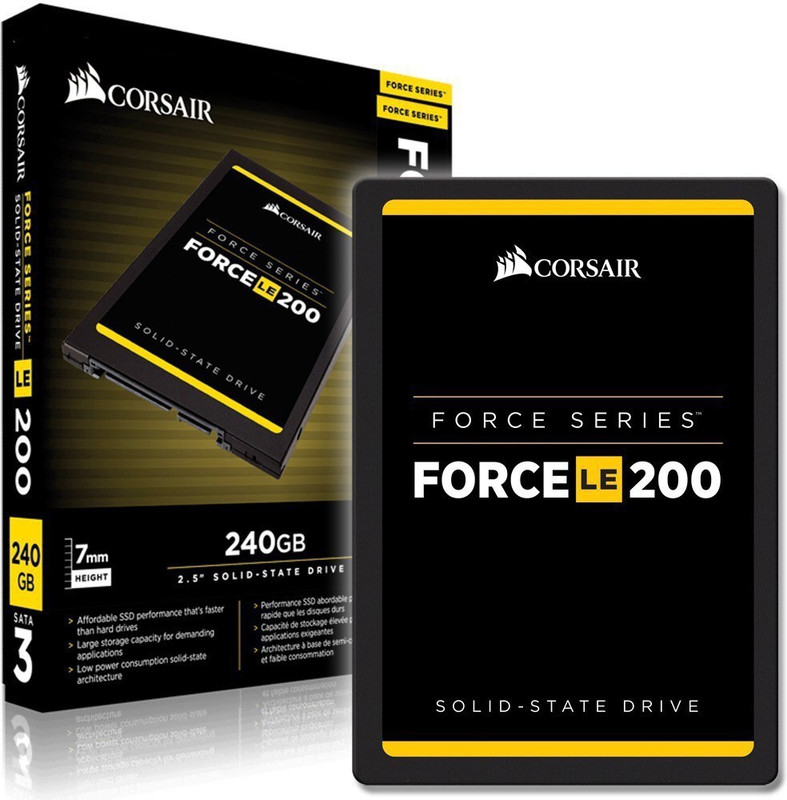 Corsair Force LE 200 240 GB Laptop, Desktop, All in One PC's Internal Solid State Drive (CSSD-F240GBLE200C)