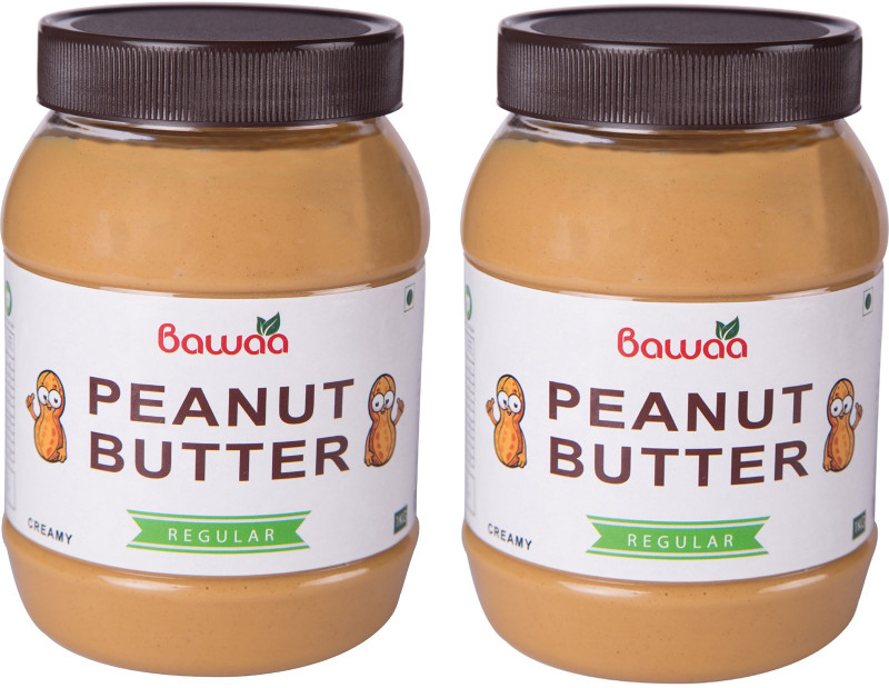 bawaa Regular Peanut Butter(Pack of2) (Creamy) 2 kg(Pack of 2)