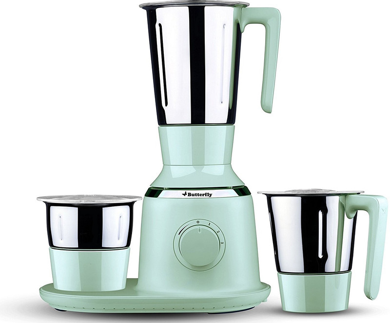 Butterfly Present Spectra with 3 Jars 750 W Green color Unbreakable polycarbonate outer shell and SS inner shell jars 750 W Juicer Mixer Grinder(Green, 3 Jars)