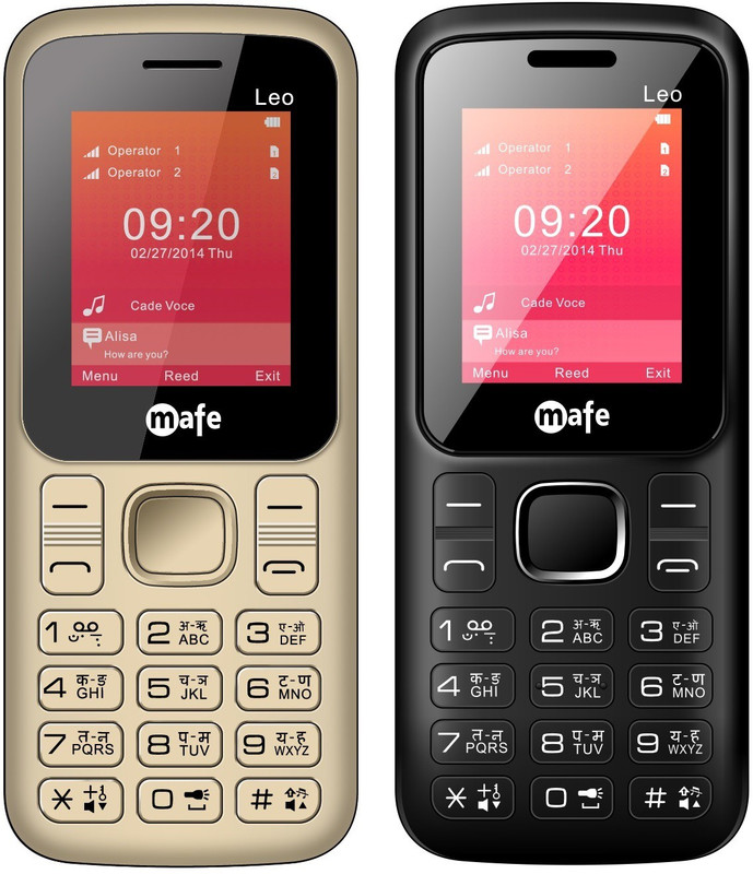 Mafe Leo Combo of Two Mobiles(Gold&Black, Black&Red)
