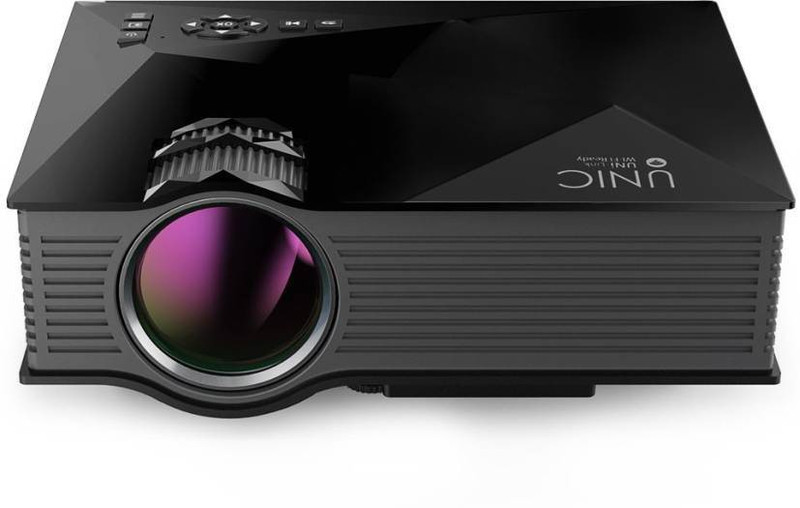 rodex UC46 Portable 1080P 800x480 Resolution WiFi LED Portable Projector(Black)