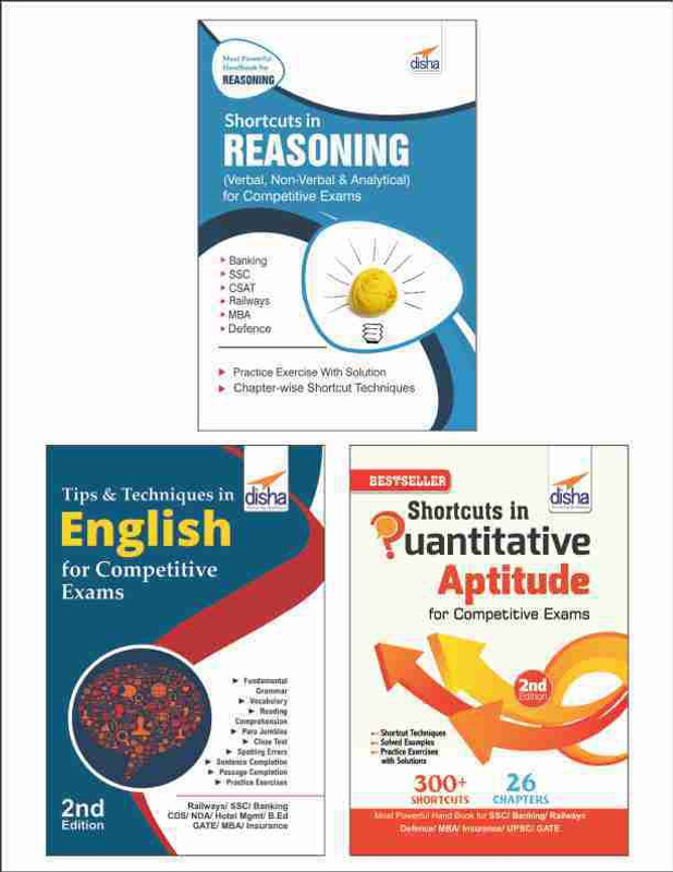 Shortcuts & Tips in Quantitative Aptitude/ Reasoning/ English for Competitive Exams(English, Paperback, unknown)
