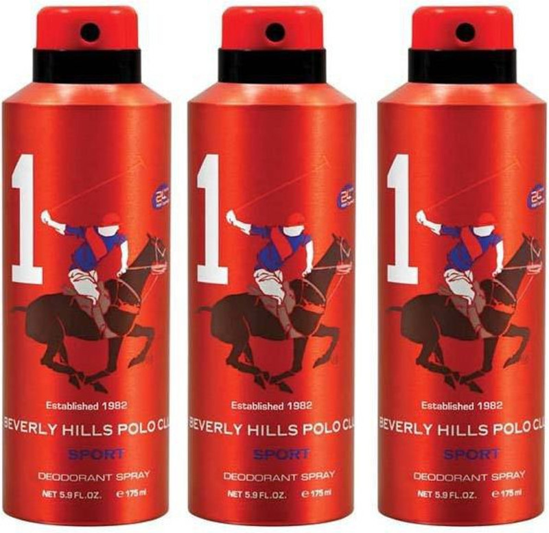polo club sport deo no 1-1-1 (for men) 3pcs Deodorant Spray  -  For Men(525 ml, Pack of 3)