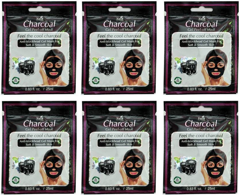 dios Yash Herbal Charcoal Gel Peel Off Mask (130ML ) 6 Sachet(150 ml)