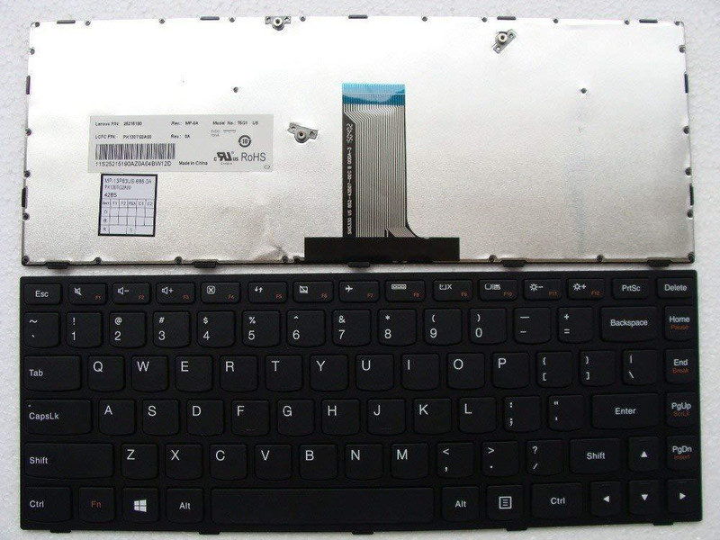 Lapstar Laptop Keyboard for Lenovo Flex 2-14, B40 G40-30 G40-45 G40-70 Z40 B40 B40-30 B40-45 B40-70 B40-80 N40-70 N40-30 Series Laptop Keyboard Replacement Key