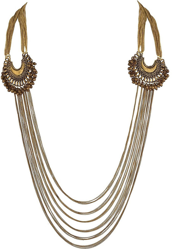 urbanela Urbanela German Silver Gypsy look Necklace : Afgani Necklace AFGN131-GOLD Alloy Necklace