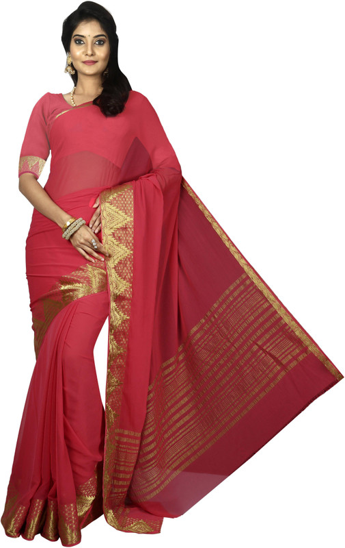 arars Woven Kanjivaram Poly Silk, Chiffon Saree(Multicolor)