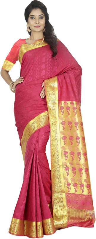 arars Woven Kanjivaram Poly Silk Saree(Multicolor)