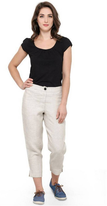 blooming trenz Regular Fit Women White Trousers