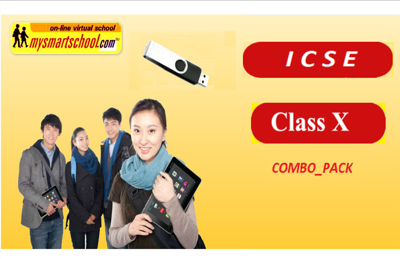 mysmartschool Class-X-ICSE-USB Pendrive_Course-All-10 -subjects-COMBO.Engilsh,Maths,Hindi & Science(Physics,Chemistry & Biology)& Social Science (history,civics & Geograph ) & Commercial Study .with FUN ,Songs & Plenty of FUNSHEETS.All/each Lessons are Interactive Multimedia/Video Lessons with multi