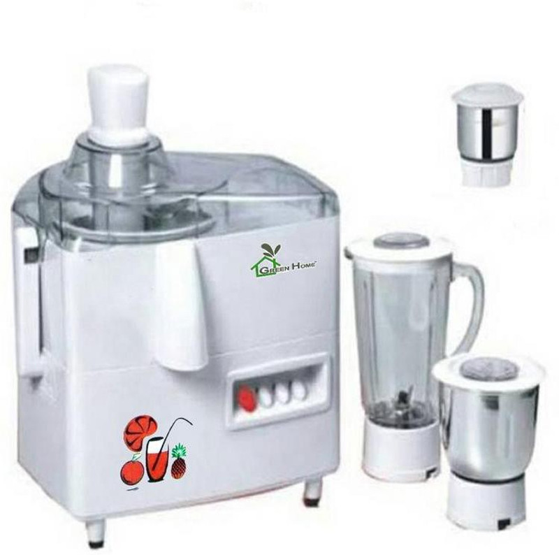 Green Home MK02 JMG 3 Jars Poly 550 W 550 W Juicer Mixer Grinder(Multicolor, 3 Jars)