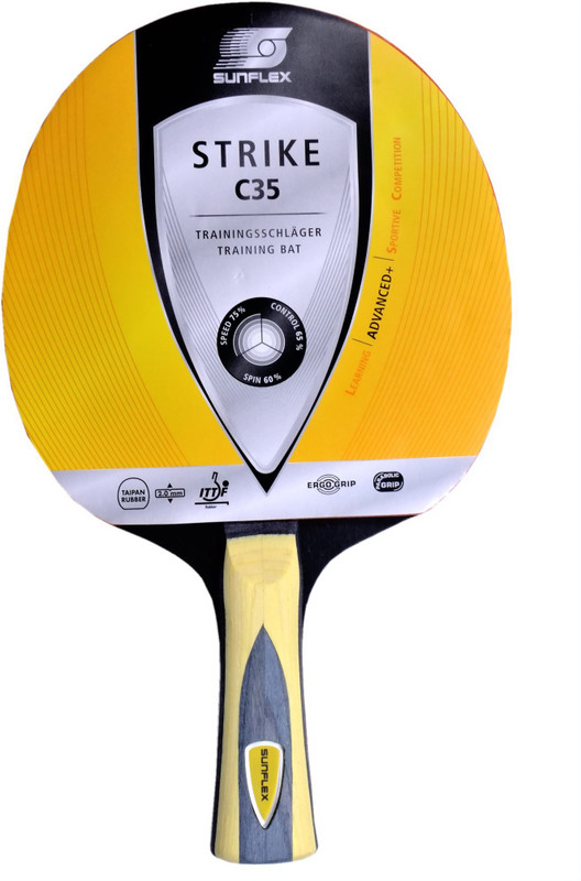 sunflex STRIKE C35 Red, Black Table Tennis Racquet(Pack of: 1, 163 g)