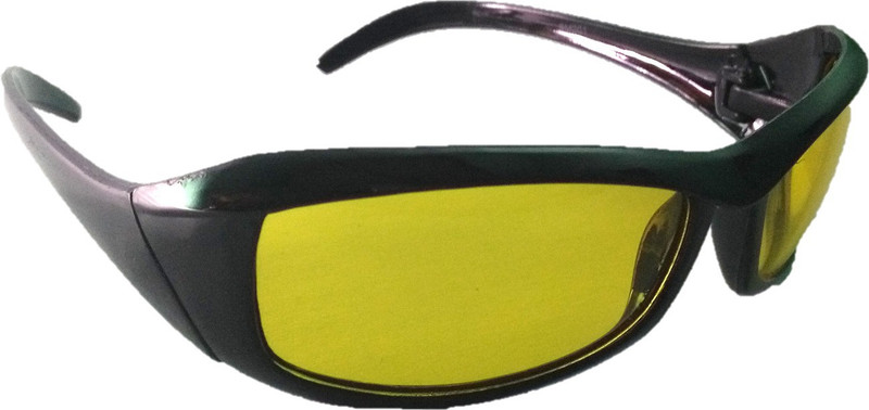 night drive Sports Sunglasses(Yellow)