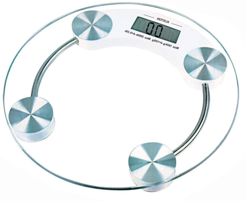 stockershawkers Unbreakable Glass Electronic Scale 8mm weighing scale Weighing Scale(White, transparent)