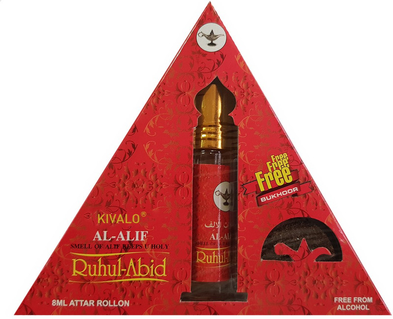 Kivalo Ⓡ Pure Original Ruhul-Abid Roll On Attar 8 ml with Free 10 g Bukhoor Coin Floral Attar(Musk)