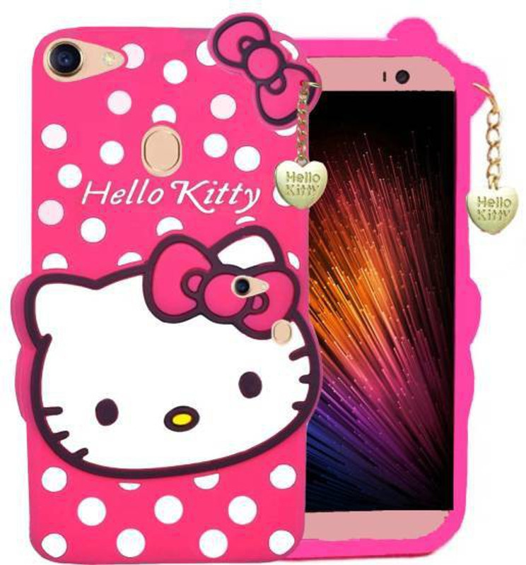 mhub Back Cover for OPPO F7(hello kitty cover, pink, kitty cover, Grip Case)