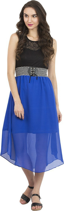 triraj Women Fit and Flare Multicolor Dress