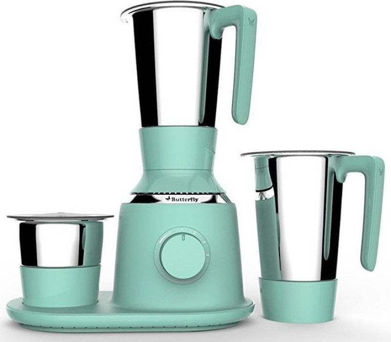 Butterfly Present Spectra with 3 Jars 750 W Green color Unbreakable polycarbonate outer shell and SS inner shell jars  750 W Mixer Grinder(Mint Green, 3 Jars)